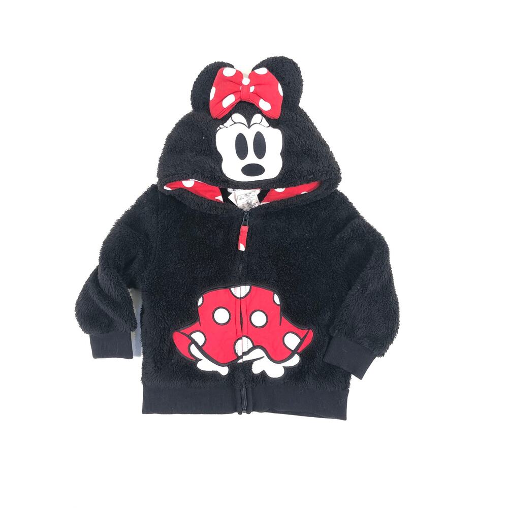 DISNEYS MINNIE MOUSE COZY ZIPPER SWEATER SIZE 2/3
